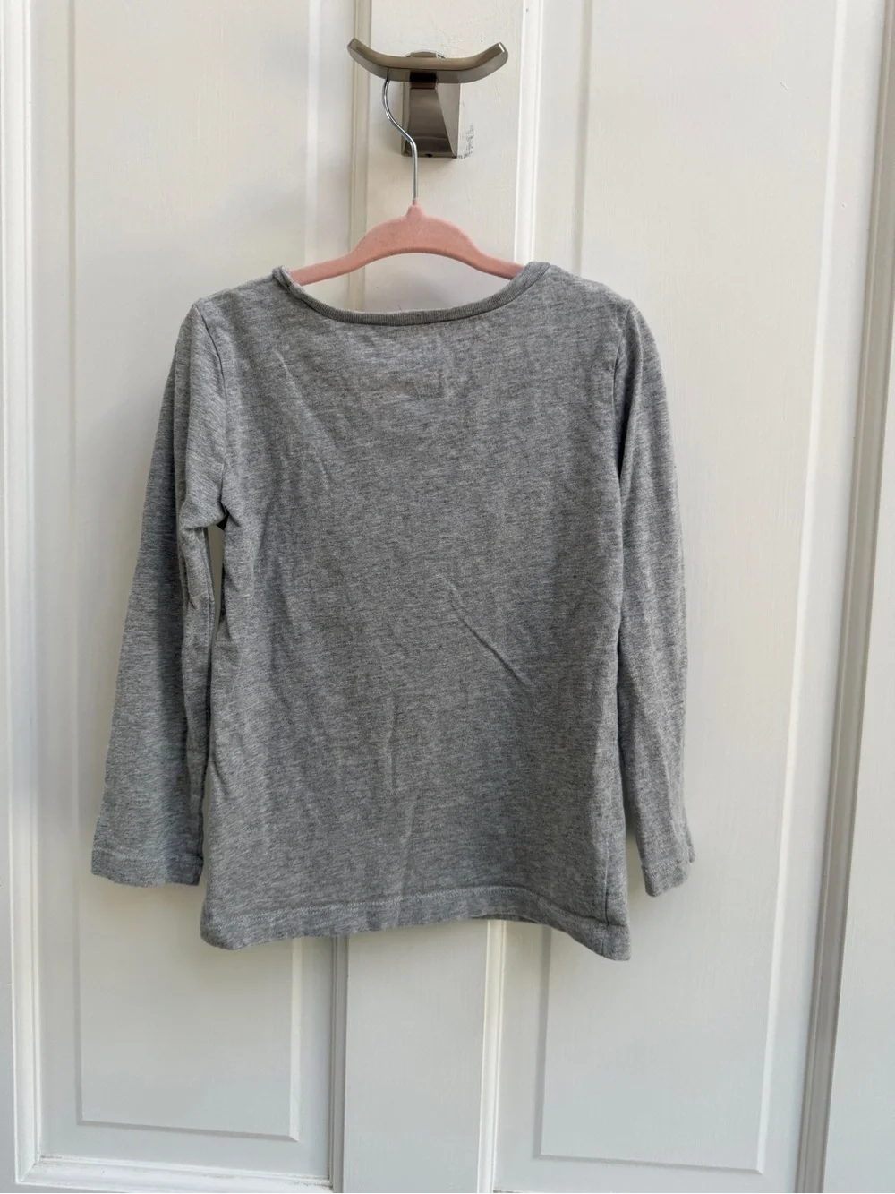 Carter's Girls 4 Gray Long-Sleeve Tee Shirt with Pink 